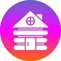 Cabin Glyph Gradient Circle Icon Design vector