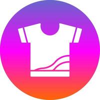 Shirt Glyph Gradient Circle Icon Design vector