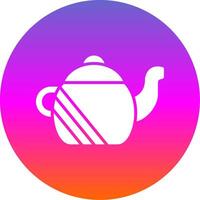 Teapot Glyph Gradient Circle Icon Design vector