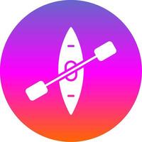 Canoe Glyph Gradient Circle Icon Design vector