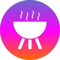 BBQ Grill Glyph Gradient Circle Icon Design vector