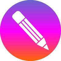 Pencil Glyph Gradient Circle Icon Design vector