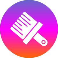 Paint Brush Glyph Gradient Circle Icon Design vector