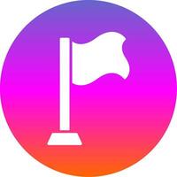 Flag Glyph Gradient Circle Icon Design vector