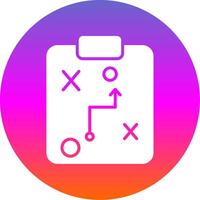 Planning Glyph Gradient Circle Icon Design vector