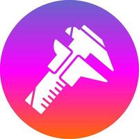 Caliper Glyph Gradient Circle Icon Design vector
