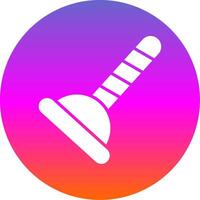Plunger Glyph Gradient Circle Icon Design vector