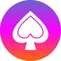 Spade Glyph Gradient Circle Icon Design vector