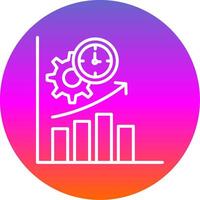 Productivity Glyph Gradient Circle Icon Design vector