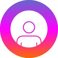 User Glyph Gradient Circle Icon Design vector