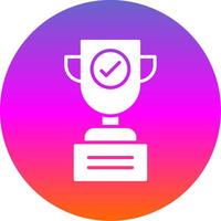 Trophy Glyph Gradient Circle Icon Design vector