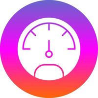 Speedo Meter Glyph Gradient Circle Icon Design vector