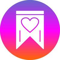 Favourite Glyph Gradient Circle Icon Design vector