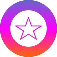 Star Glyph Gradient Circle Icon Design vector