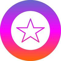 Star Glyph Gradient Circle Icon Design vector