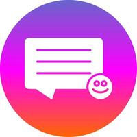 Comments Glyph Gradient Circle Icon Design vector