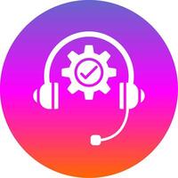 Technical Support Glyph Gradient Circle Icon Design vector