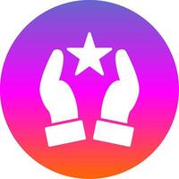 Hands Glyph Gradient Circle Icon Design vector