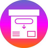 Archive Glyph Gradient Circle Icon Design vector