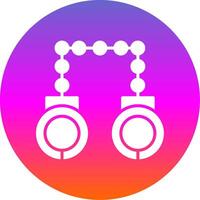 Hand Cuffs Glyph Gradient Circle Icon Design vector