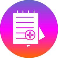 Document Glyph Gradient Circle Icon Design vector