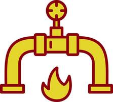Gas PipeLine Circle Multi Circle Vintage Icon Design vector