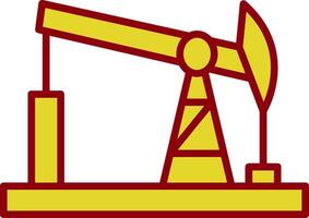 Drilling Rig Vintage Icon Design vector