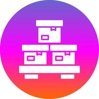 Boxes Glyph Gradient Circle Icon Design vector