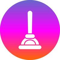 Plunger Glyph Gradient Circle Icon Design vector