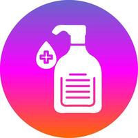 Liquid Soap Glyph Gradient Circle Icon Design vector