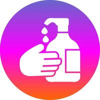 Hand Wash Glyph Gradient Circle Icon Design vector