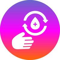 Hand Wash Glyph Gradient Circle Icon Design vector