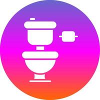 Toilet Glyph Gradient Circle Icon Design vector