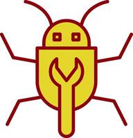 Bug Fixing Vintage Icon Design vector