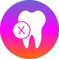 Dentist Glyph Gradient Circle Icon Design vector