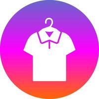 Shirt Glyph Gradient Circle Icon Design vector