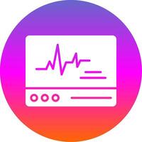 ECG Monitor Glyph Gradient Circle Icon Design vector