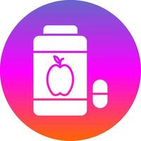 Vitamins Glyph Gradient Circle Icon Design vector