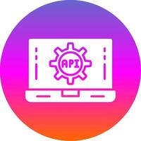 Software Application Glyph Gradient Circle Icon Design vector