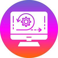 Agile Glyph Gradient Circle Icon Design vector