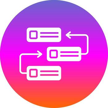 Backlog Glyph Gradient Circle Icon Design vector