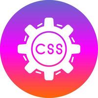 Css Coding Glyph Gradient Circle Icon Design vector