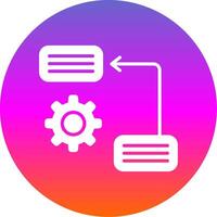 Prioritize Glyph Gradient Circle Icon Design vector