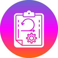 Agile Glyph Gradient Circle Icon Design vector