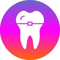 Braces Glyph Gradient Circle Icon Design vector