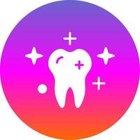 Clean Tooth Glyph Gradient Circle Icon Design vector