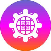 Kanban Glyph Gradient Circle Icon Design vector