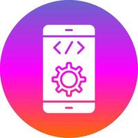 Software Development Glyph Gradient Circle Icon Design vector