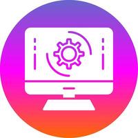 Software Glyph Gradient Circle Icon Design vector