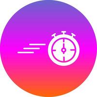 Timer Glyph Gradient Circle Icon Design vector